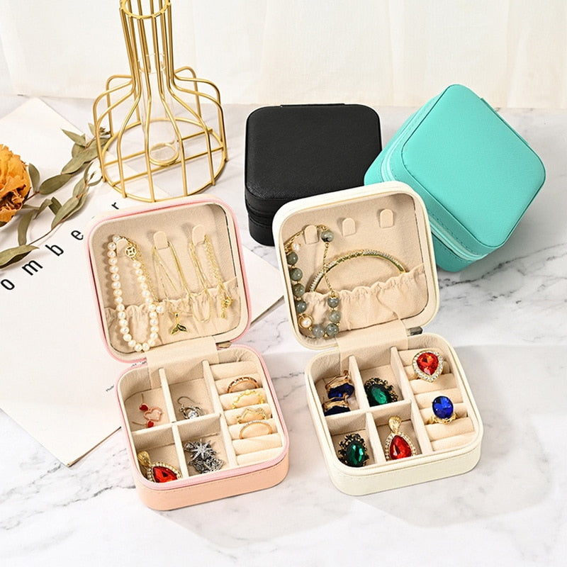 Dropship Portable Jewelry Storage Box Travel Earrings Necklace