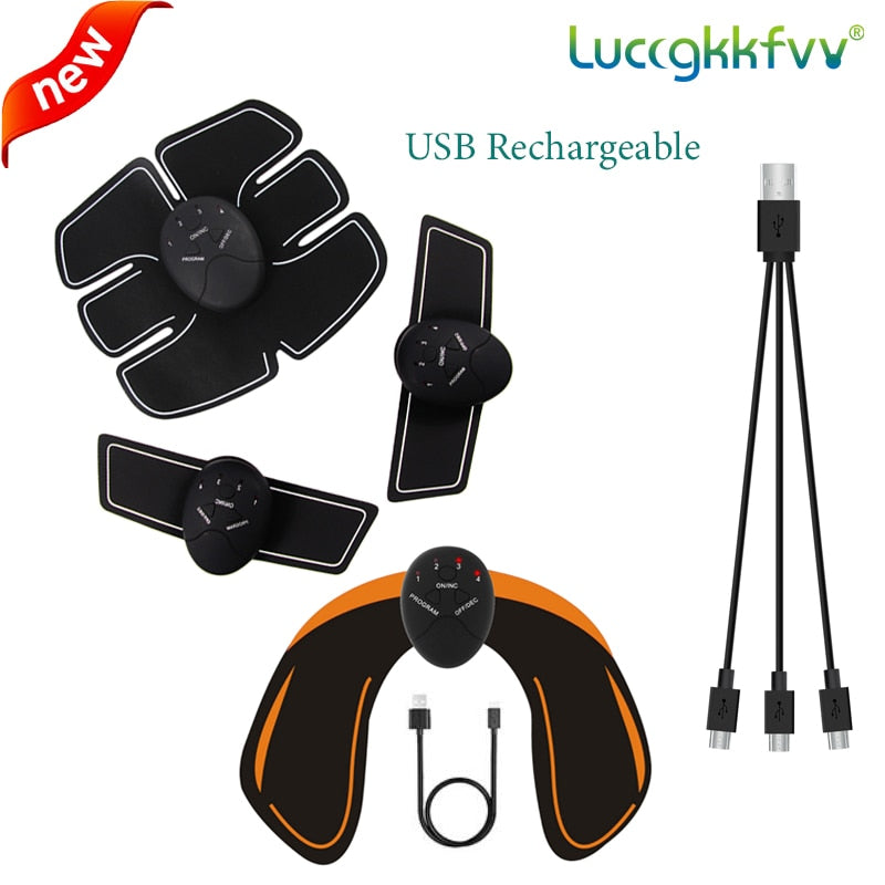 Electroestimulador Muscular Abdominal Usb Ems Charge.