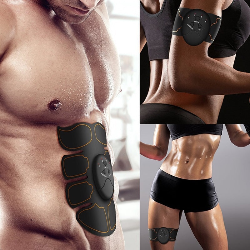 eAnjoy Estimulador muscular EMS, estimulador ABS, cinturón de tonificación  abdominal, equipo de entrenamiento de fitness para oficina en casa para