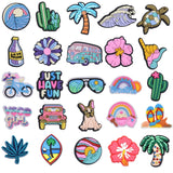 25Pcs Summer Collection Theme Shoe Charms For Bubble Slides Sandals, PVC Shoe Decorations Accessories For Christmas, Birthday