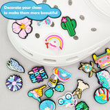 25Pcs Summer Collection Theme Shoe Charms For Bubble Slides Sandals, PVC Shoe Decorations Accessories For Christmas, Birthday